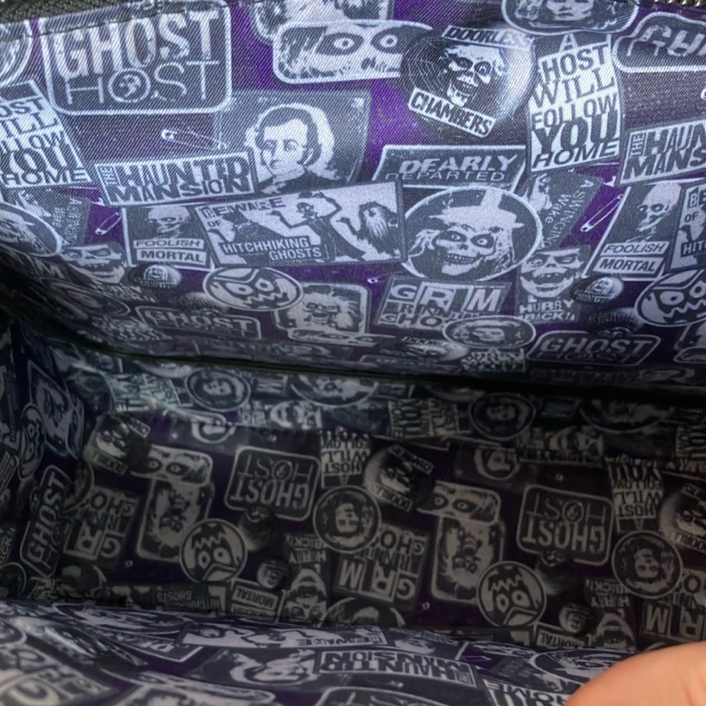 Loungefly Haunted Mansion Black and Purple Tote - Picture 3 of 4